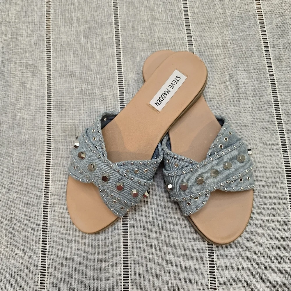 Steve Madden Kayra Sandal Women’s 7.5 Denim